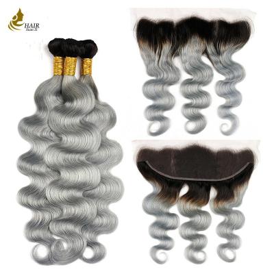 China 1B / Extensiones grises del cabello humano de Remy 8