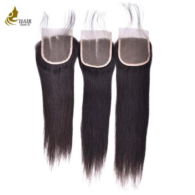 China 8  --  32  Inches Straight Brazilian Human Hair Top Closures Long Lasting with Baby Hair for sale