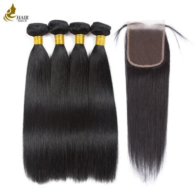 China Hair Straight Wave Bundles Indian Remy Human Hair , Real Hair Extensions for sale