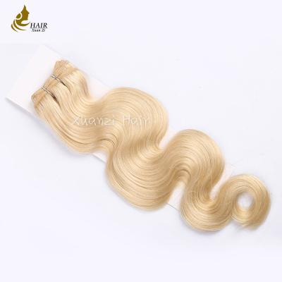 China Custom 100% Virgin Human Hair Extensions Full Cuticle Remy Hair 613 Color for sale