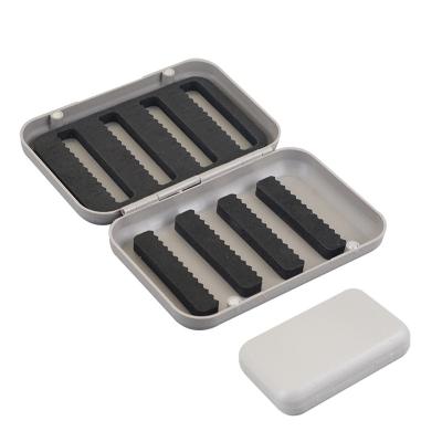 China 11.2x7.5x2.5cm Gray Color Plastic Fly Fishing Box Foam Insert Plastic Wholesale Lure Boxes for sale