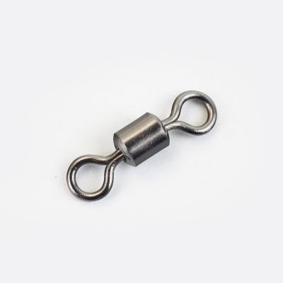 China Wholesale 1pcs Black Copper Barrel Bearing Swivels Round Fishing Tackle Accessories for sale