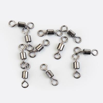 China Bulk Custom Copper & Black Nickel Barrel Bearing Swivel Fishing Connector Accessories Tackle for sale