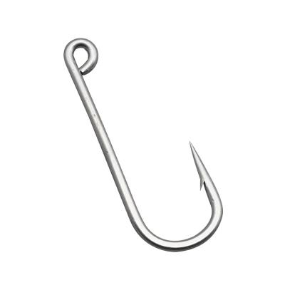 China Custom Circle Eye Carbon Steel Barbed Hooks Carbon Steel Barbed Hooks For Ocean Sea Saltwater Fishing for sale