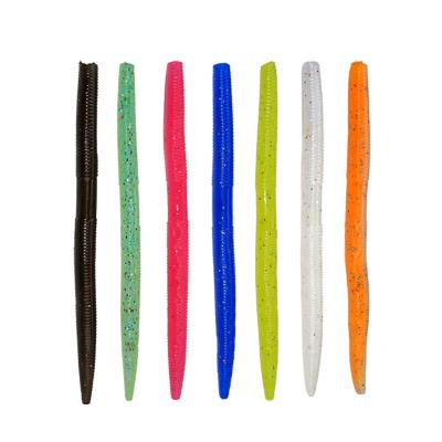 China Custom Soft Plastic PVC Plant Larva Worm Baits Artificial Lures Fishing Tackle for sale