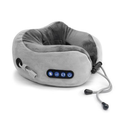 China Body Shiatsu Smart Electric Neck Travel Massage Vibrating U Shaped Pillow with Heating for Home Car Ride for sale