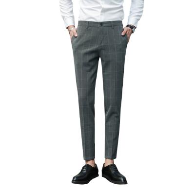 China OEM China Manufacturer Men's Anti-pilling Dress Pants Suit Cloth Check Pants for sale