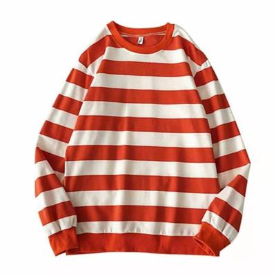 China High Quality Custom Made Anti-wrinkle Hoodie Wholesale Christmas Crewneck Stripe Long Sleeve Sweatshirts for sale