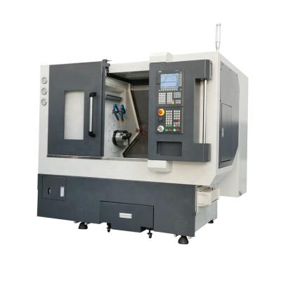 China Small Deformation 8T/12T Machinery Repair Shops Tool Bed Slope Turret Auto Brake Bench Mini CNC Lathe Machine for sale