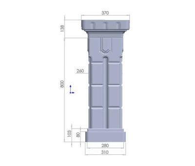 China Noble Noble Design Prefabricated Column Plastic Concrete Material Post Square Railing Shape Mold For Villa Factory And Company for sale