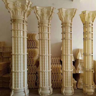 China Household Product Plastic Mold Concrete Roman Pillar Column Molds For Building for sale