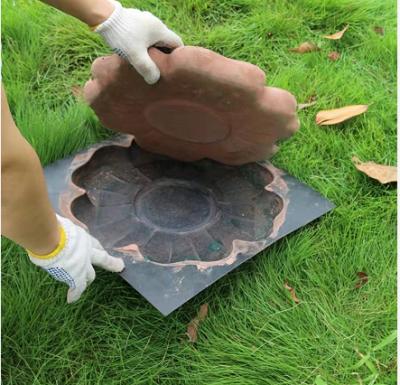 China Recycle Flower Shape Concrete Plastic Stepping Mold for sale