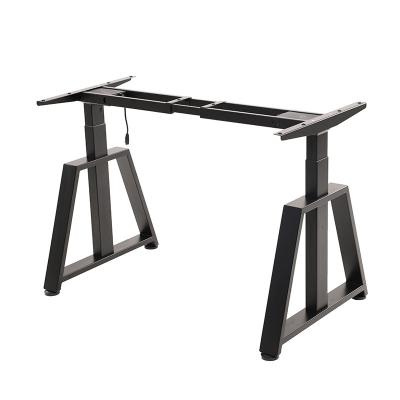 China Brand New Convertible Electric Adjustable Table Doubles Electric Standing Desk 2 Person Couple With Great Price for sale