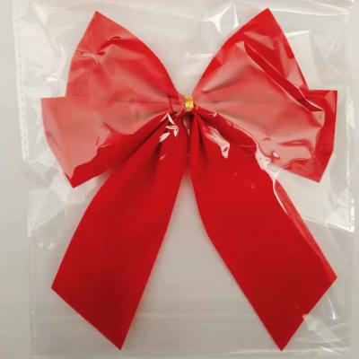 China Christmast Ornament Christmas Ribbon Bow Craft Bowknot For Christmas Tree Hanging Decoration for sale