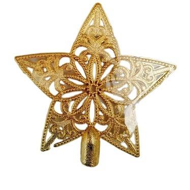 China Christmast Ornament Christmas Topper Star Craft Five-pointed Star for Christmas Tree Topper Decoration for sale