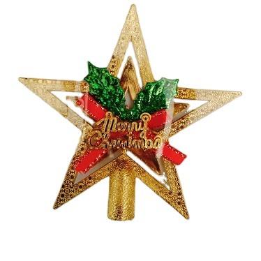 China Christmast Ornament Christmas Topper Star Craft Five-pointed Star for Christmas Tree Topper Decoration for sale