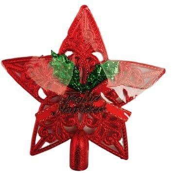 China Christmast Ornament Christmas Topper Star Craft Five-pointed Star for Christmas Tree Topper Decoration for sale