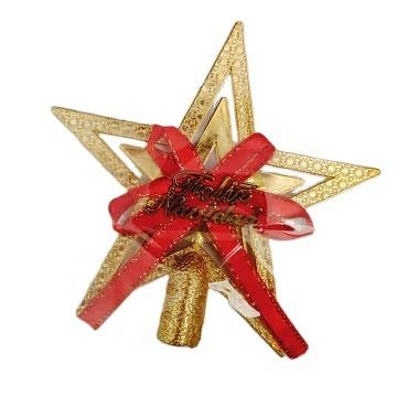 China Christmast Ornament Christmas Topper Star Craft Five-pointed Star for Christmas Tree Topper Decoration for sale