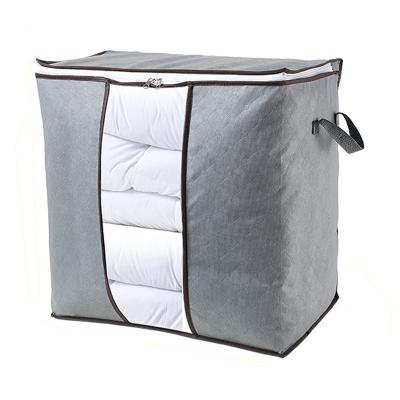 China Sustainable Portable Foldable Large Capacity Storage Bag Ordinary Organizer For Clothes Stitch Blanket for sale