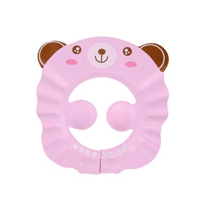 China Viable Adjustable Soft Baby Bathing EVA Kids Ear Funny Shower Cap Baby Shower Hat Shampoo Shower Protective Cap for sale