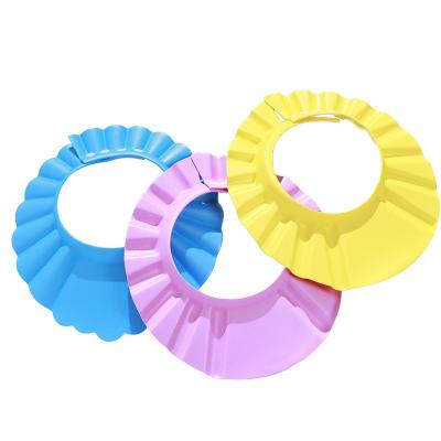 China Wholesale Cute Viable Adjustable Shampoo Baby Reusable Eye Protection Kids Shower Cap Hat for sale