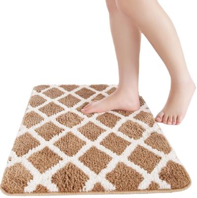 China Modern Geometric Soft Microfiber Printing Mat Floor Mat Kitchen Mat Anti Slip Bath Mat for sale