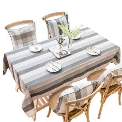 China American modern high quality linen polyester table clothes rectangle gradient tablecloth tablecloths for sale