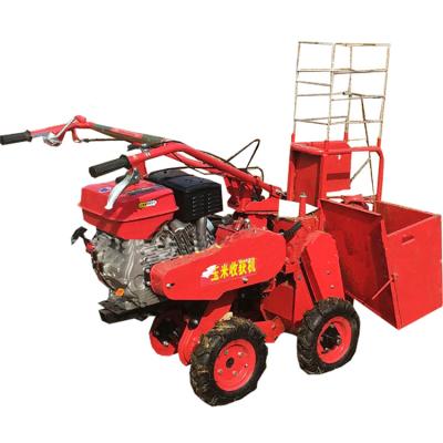 China Maize Gasoline Engine Hand Push Corn Harvester Small Maize Harvester Machine for sale