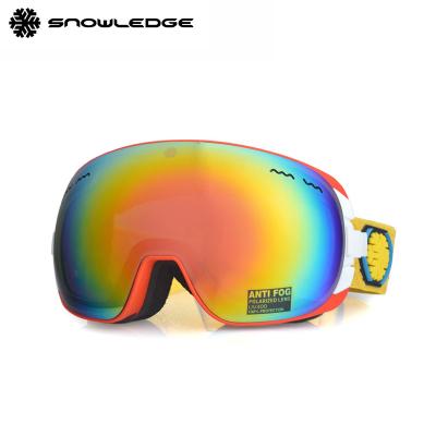 China Spherical Custom Logo Strap Wide Angle Lens Fogproof Snowboard Goggles Custom Snow Ski Goggles for sale