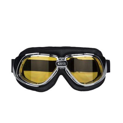 China Anti-scratch Black Tpu Frame Night Driving Yellow Motorcycle Goggles for sale