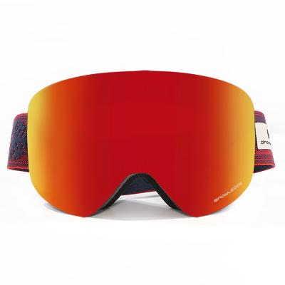 China Anti fog ready to board wholesale magnetic frameless ski uv400 goggles for sale