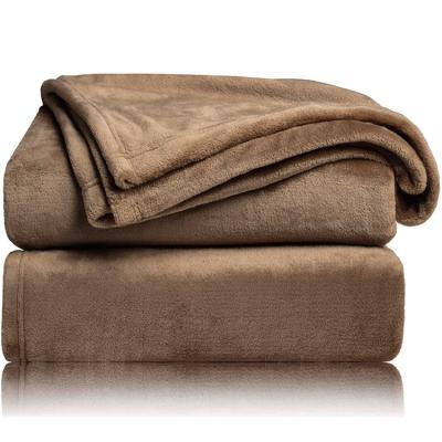 China Taupe PORTABLE Soft Lightweight Couch Sofa Bed Cozy Blankets And Throws Shear Blanket Throw Plush Blanket for sale