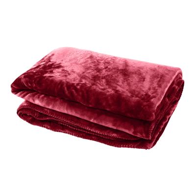 China Single Throw Warmer Throw Blanket 50*60 Inch Custom Solid Fleece Flannel Blanket for sale