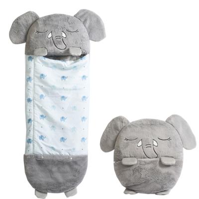 China Super Warm Plush Soft Plush Kids Cute Soft Inside 66*30 Inch Animal Shaped Sleeping Bag for sale