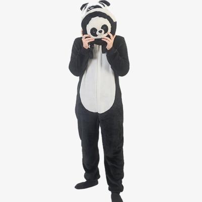 China Panda Flannel Thermal Cute Hooded Pajamas Animal Onesie Costume for sale