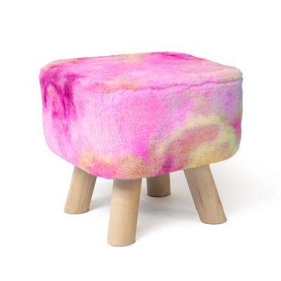 China Wholesale Link Dye Ottoman Furniture Rose Wood Stools Factory Faux Fur Room Factory Faux Furniture Living Room Home Furniture Modern for sale