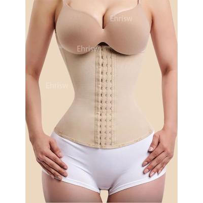 China Curved Antibacterial Girds Hourglass Waist Trainer High Compression Waist Trainer Tummy Control Hourglass Figure Cincher for sale