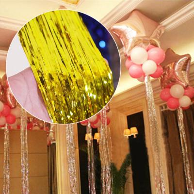 China Party Decoration Wedding Room Layout Balloon Door Curtain Birthday Party Decoration Aluminum Foil Balloon Rain Curtain for sale