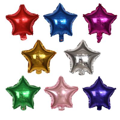 China Promotional Toy 18 Inch Pentagon Aluminum Foil Balloons Five-pointed Star Balloons For Happy Birthday Wedding Festival Party Decoration for sale