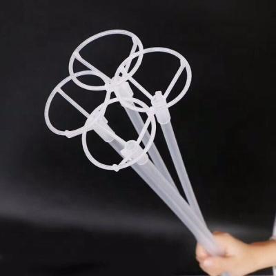 China Party decoration balloon cup holder stand and 70cm cheap white plastic sticks balloon props for sale