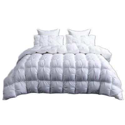 China Factory Wholesale High Quality Solid Color White 100% Goose Down Duvet Comforter Luxury 100% Cotton for sale