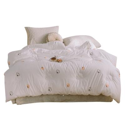 China Factory Direct Selling Cotton Simple Pure Winter Bedroom Luxury Comforter for sale