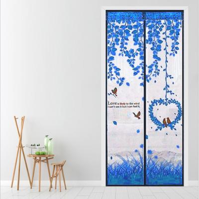 China Dense Magnetic Door Curtain Summer Mosquito Repellent Door Curtain Frame for sale