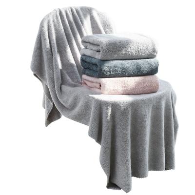 China Large Thick Multi Color Wholesale Viable Coral Fleece Wrap Bath Towel for sale