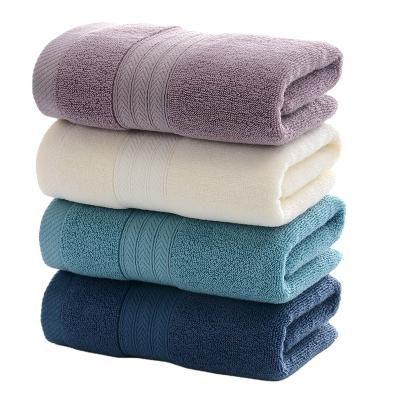 China Factory wholesale high quality natural pure cotton comfortable fashion plain weave towel QUICK DRY for sale