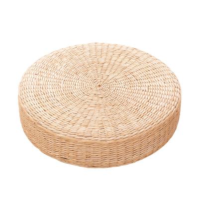 China Wholesale Anti-Static Handcraft Knitted Straw Mat Cushion Yoga Meditation Futon Cushion for sale