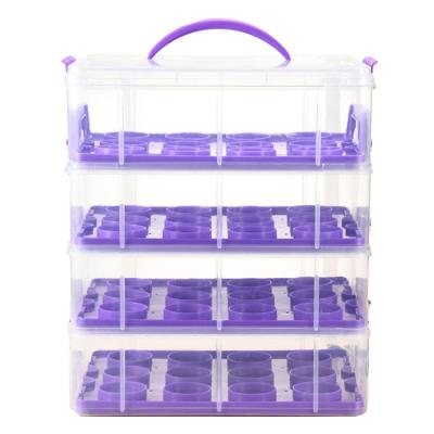 China Cupcake 4-Tier 48 Stack Cupcake Carrier Stand Large Pastry Sustainable Cake Storage Plastic Cake Box for sale