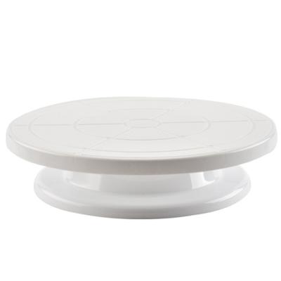 China 11 Inch Rotating Rotating Cake Decorating Holder Plastic Fondant Cake Turntable for sale