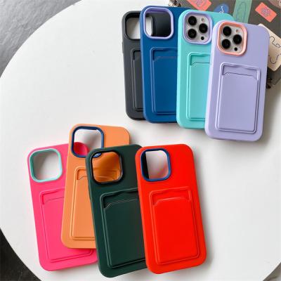 China Mobile Phone Shockproof TPU Cover Liquid Wallet Case For iPhone13 Pro Mobile Phone Case Back Cover for sale