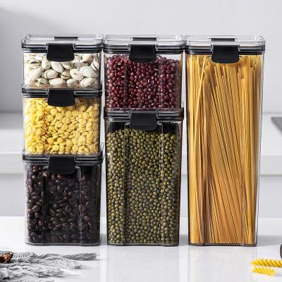 China Amazon BPA Free Sustainable Hot Selling Food Storage Container Airtight Plastic Dry Storage Box for sale